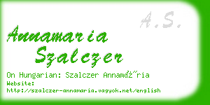 annamaria szalczer business card